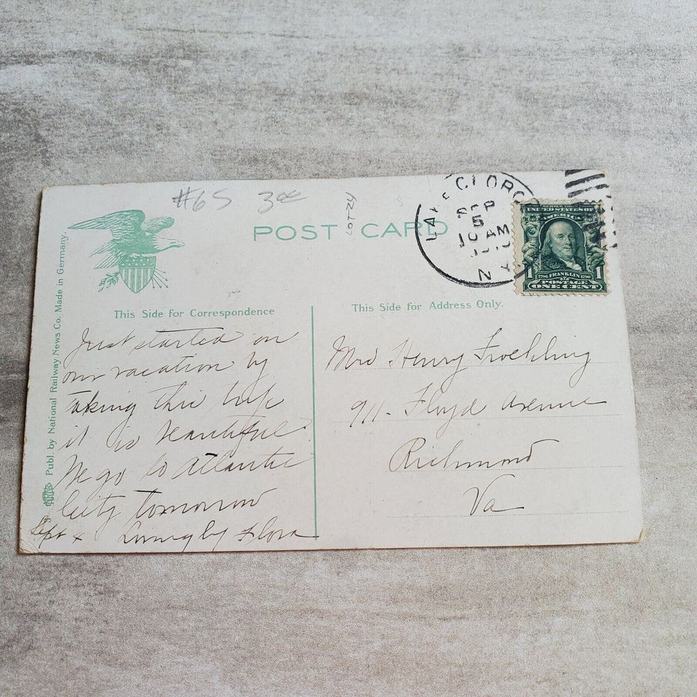 Vintage Postcards Lot Of 6 Crooked River Or Lake Champlain Columbian High School - Picture 7 of 12